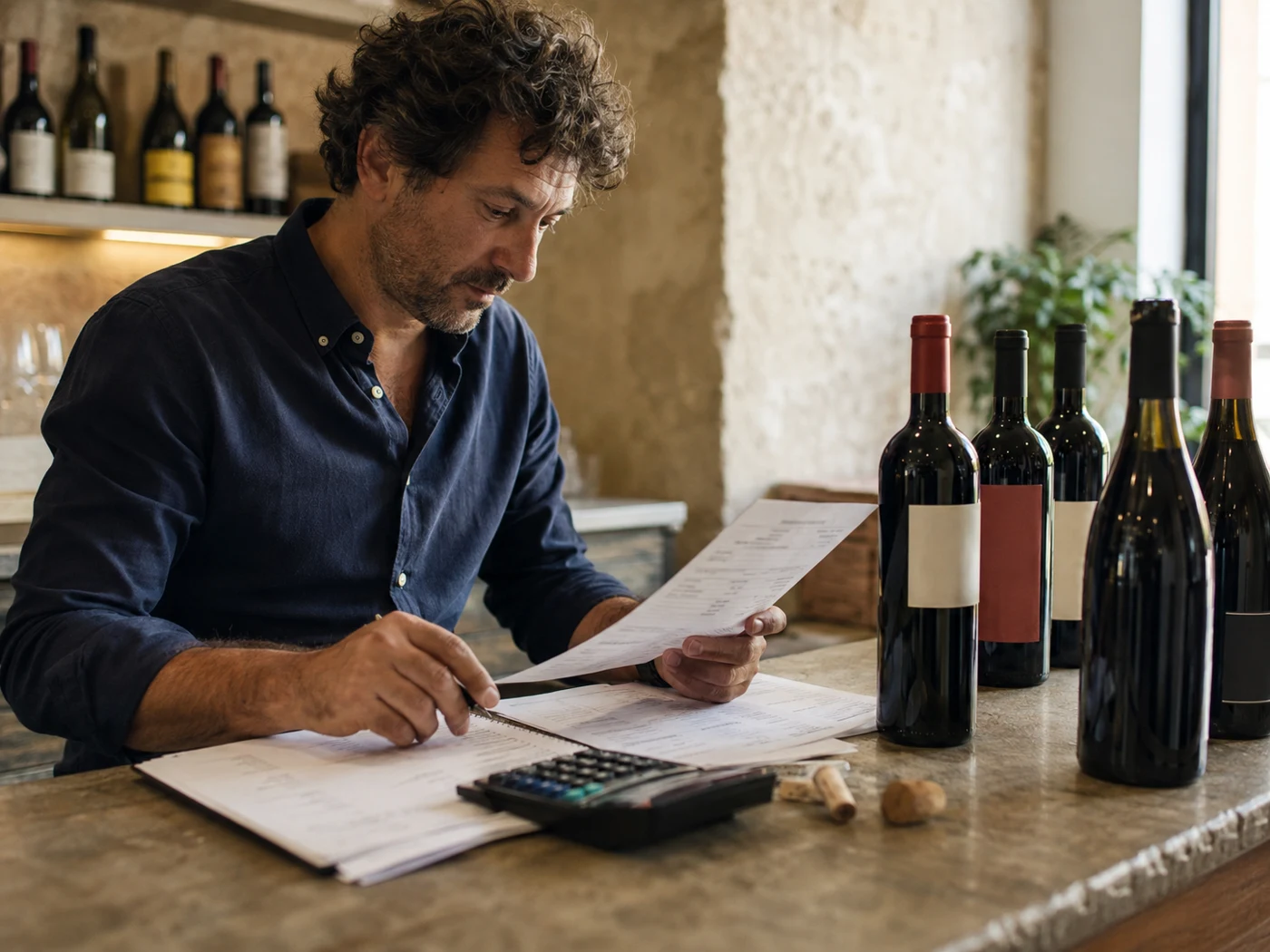 Valutazione delle etichette e delle disponibilità di vino